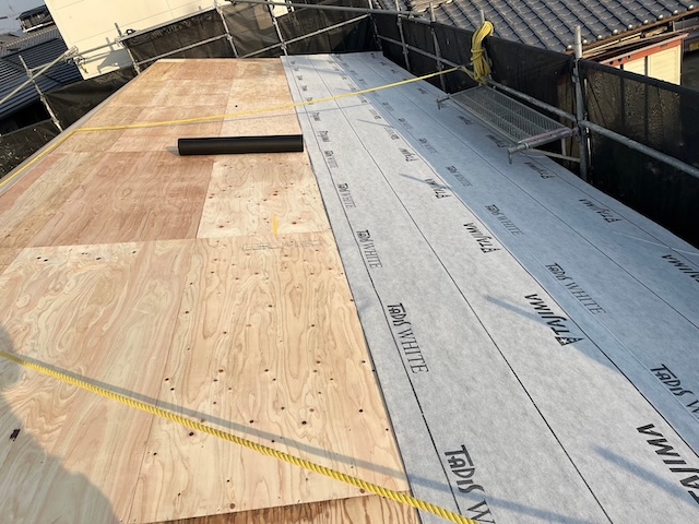 防水シートの施工