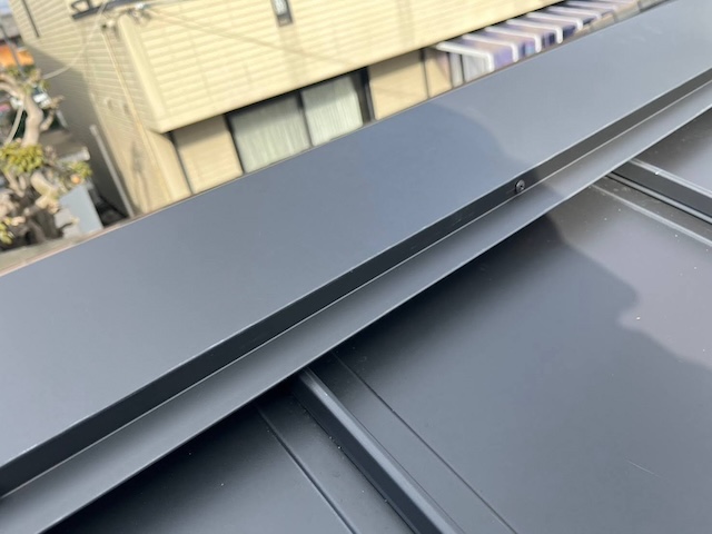 棟板金の設置完了後