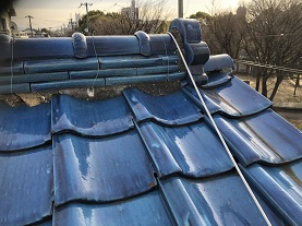 屋根漆喰　劣化