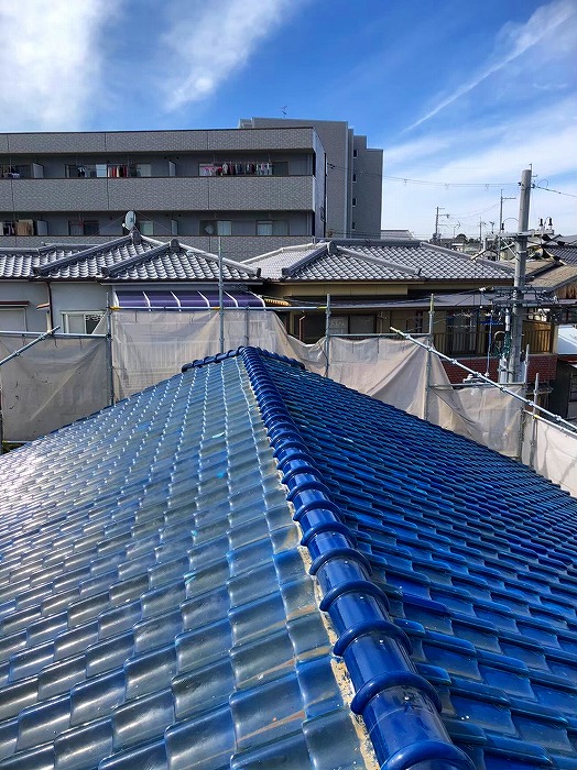 棟瓦葺き替え