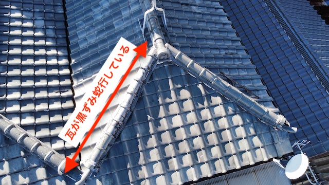 隅棟が蛇行している