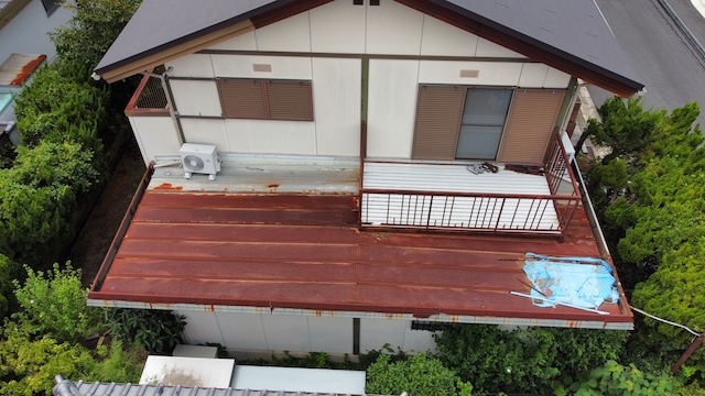 瓦棒、ベランダ画像