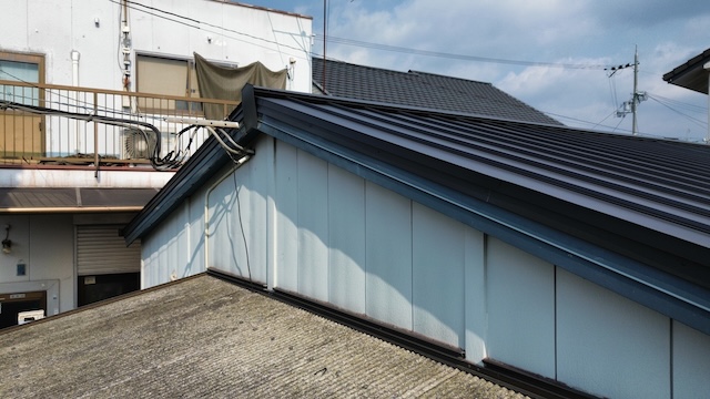 施工後の破風板