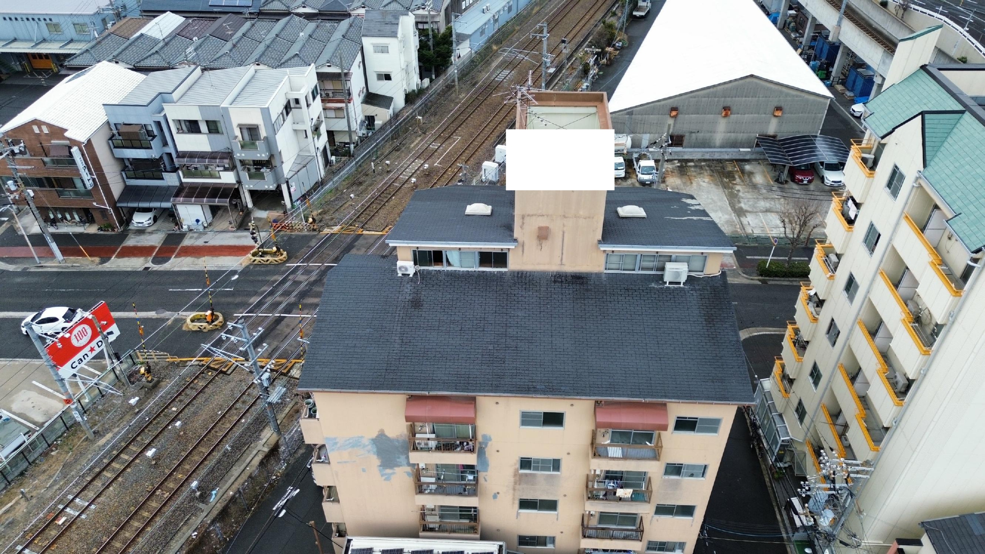 上空からのマンション