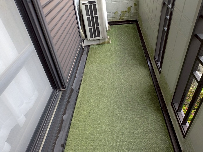 神戸市須磨区で大和ハウス戸建てのベランダ防水工事を行う前の様子