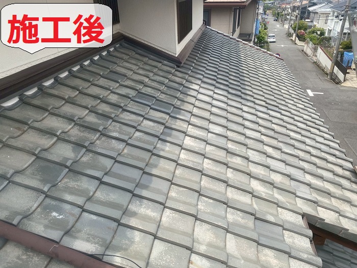 瓦屋根の雨漏り修理後