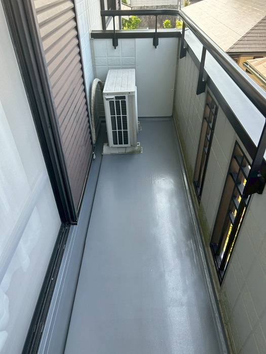 神戸市須磨区で大和ハウス戸建てのベランダ防水工事を行った後の様子