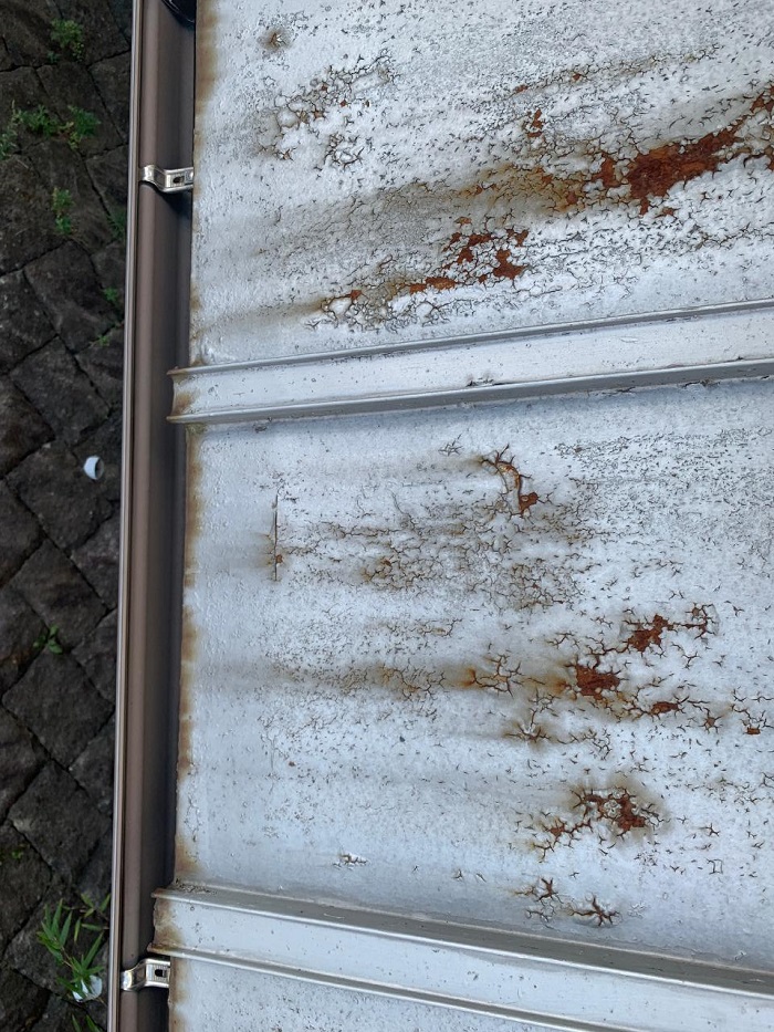 錆が酷く塗装不可な状態