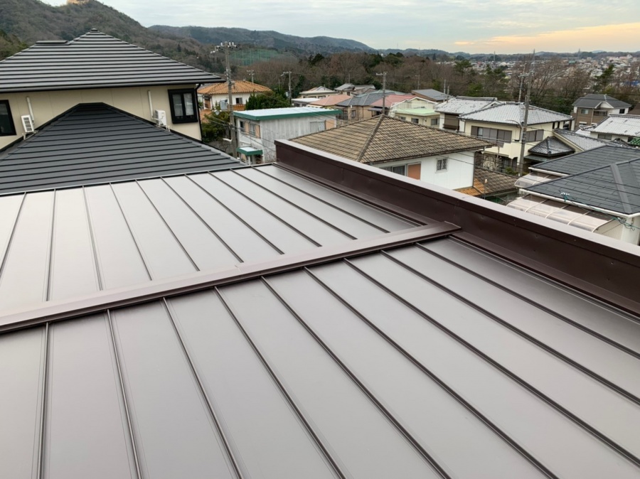 仕上がった屋根の様子