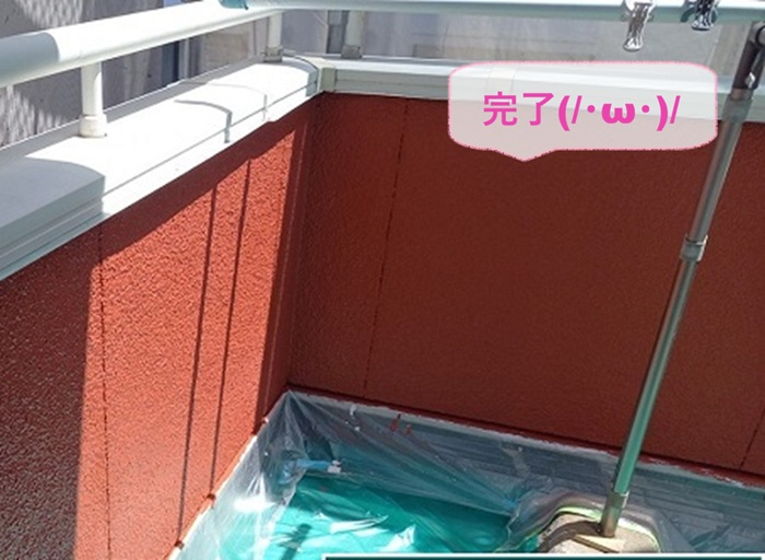 神戸市西区で外壁のタッチアップ塗装が完了した現場の様子
