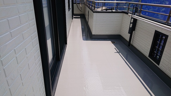 ベランダ防水施工後