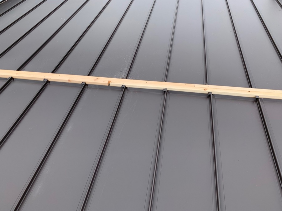 棟木を取り付けた様子