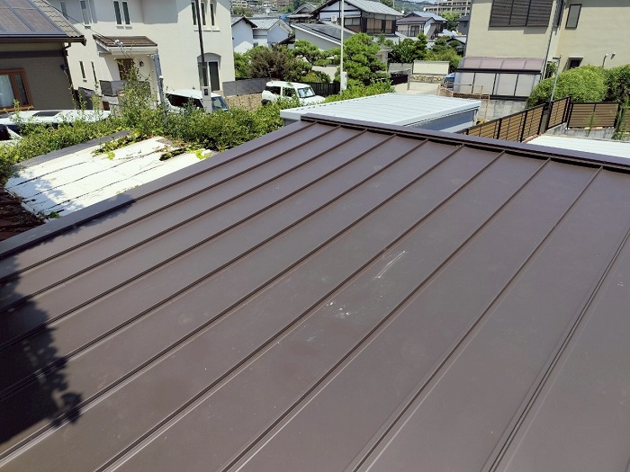 高砂市で増築屋根からの雨漏りを修理した後の様子
