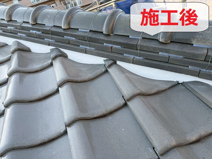 神戸市須磨区で屋根修繕工事を行なった後の様子