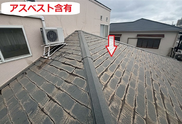 アスベスト含有屋根材