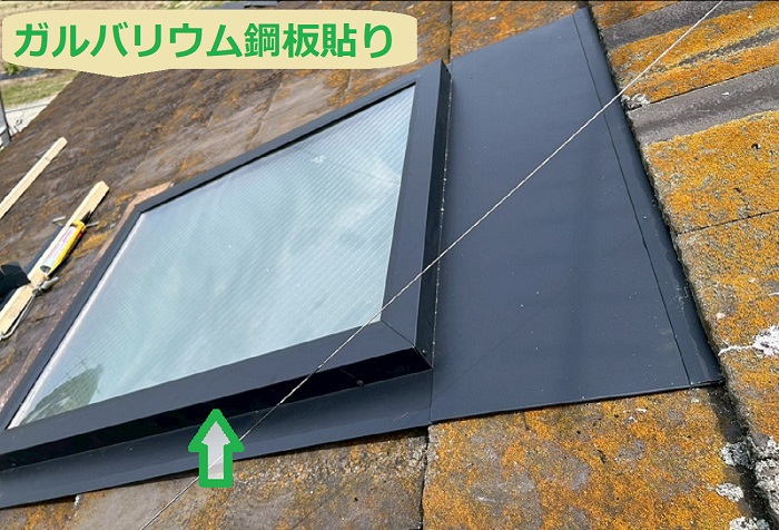 加古郡稲美町で板金工事の見積書公開を行う現場でガルバリウム鋼板貼り