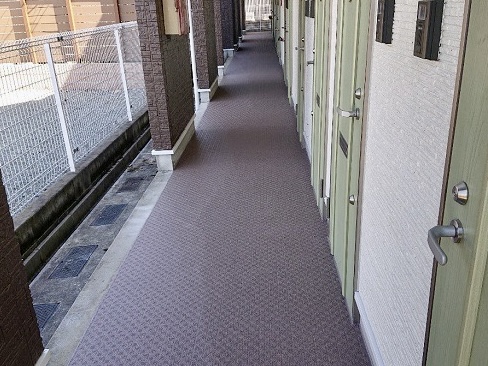 ハイツの共用廊下リフォームは完了