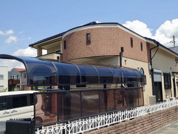 カーポート屋根の貼り替え完了