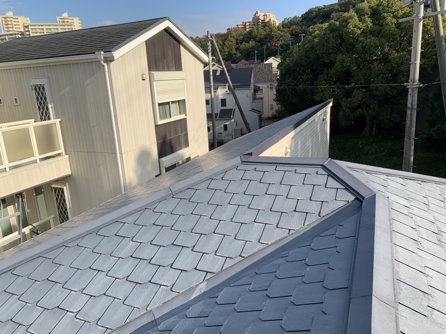 カラーベスト屋根の全景