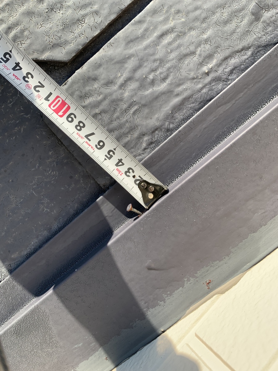 雨押え板金の釘の浮き