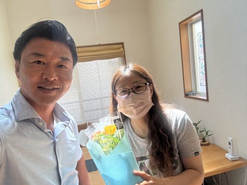 お客様との写真