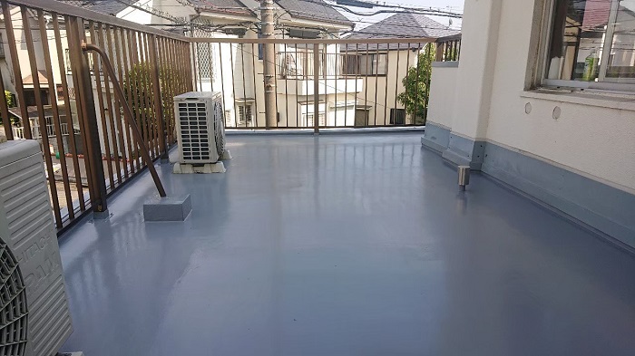 ウレタン防水したベランダ