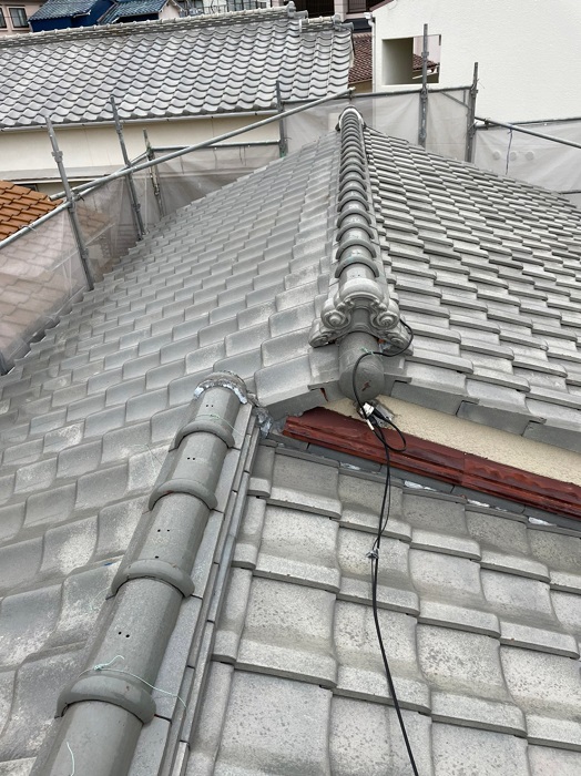 高砂市で屋根葺き替え工事を行う前の瓦屋根