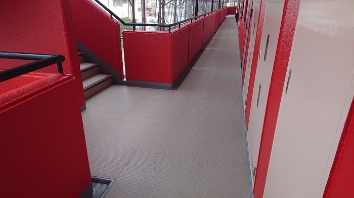 長尺シート貼り完了