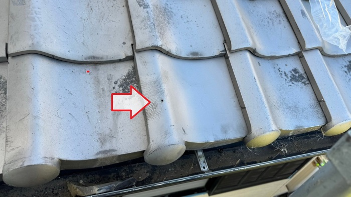 淡路市での割れた瓦屋根修理が完了