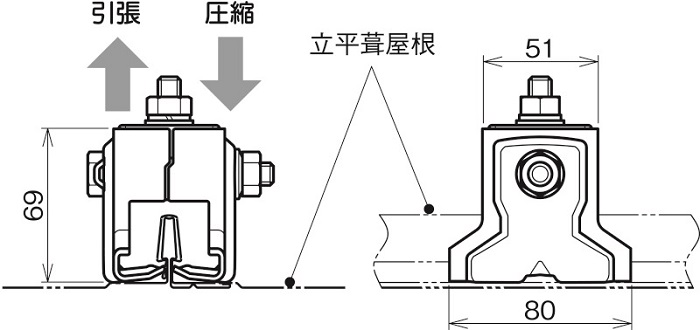 立平の挟み込み金具図面