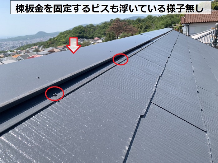 棟板金も異常なし