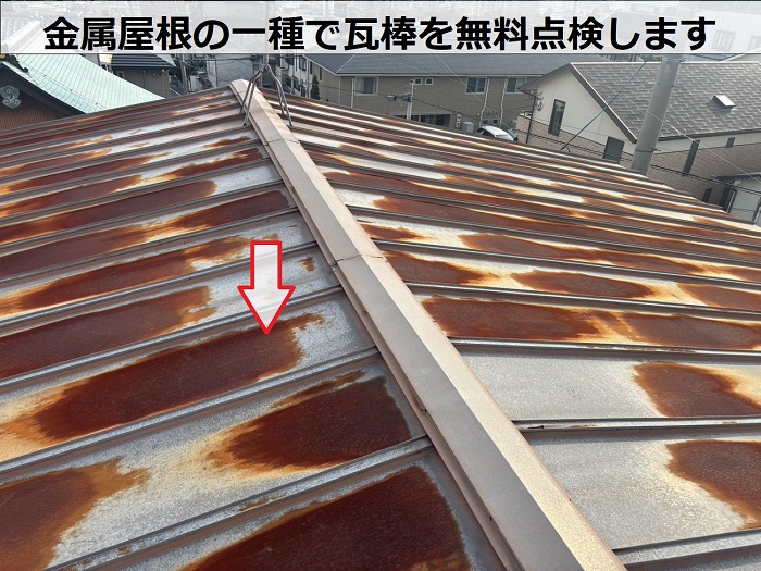 無料点検を行なう金属屋根