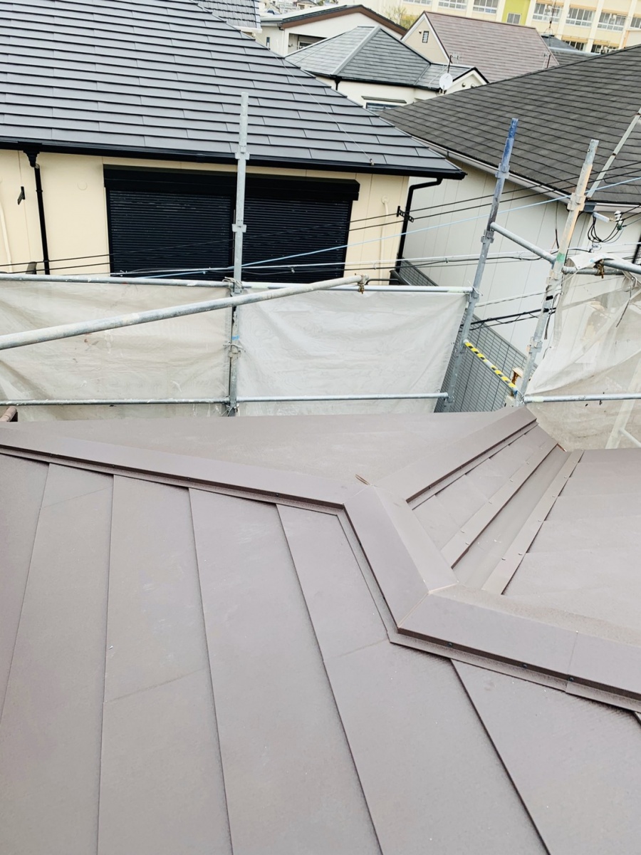 仕上がった屋根の様子