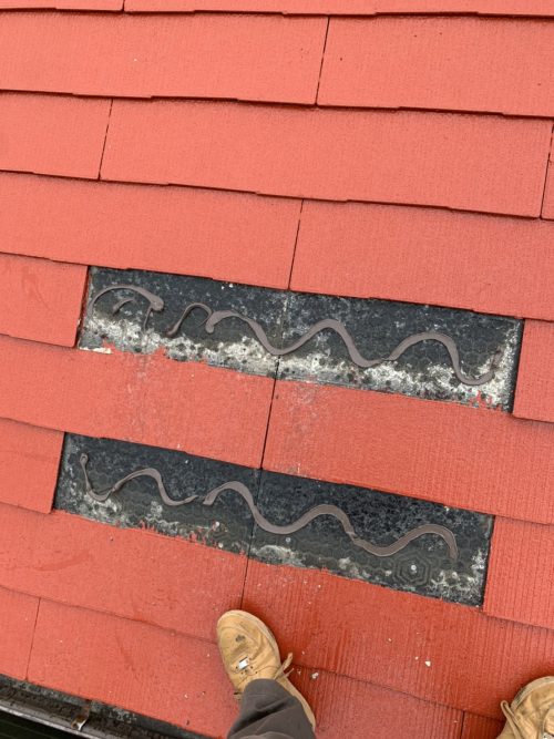 コーキング注入の様子