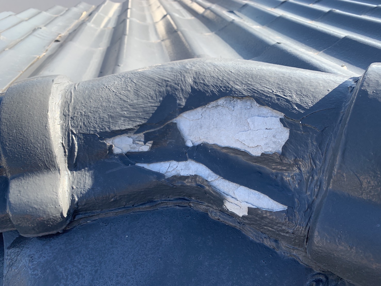 神戸市北区で屋根葺き替え工事をおこなった既存の積水瓦Ｕ