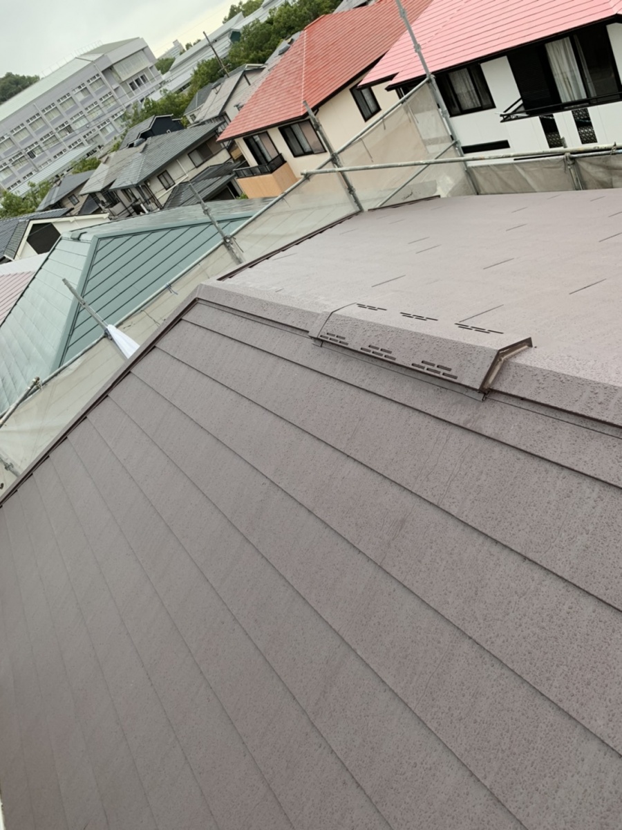 換気棟を取り付けた様子