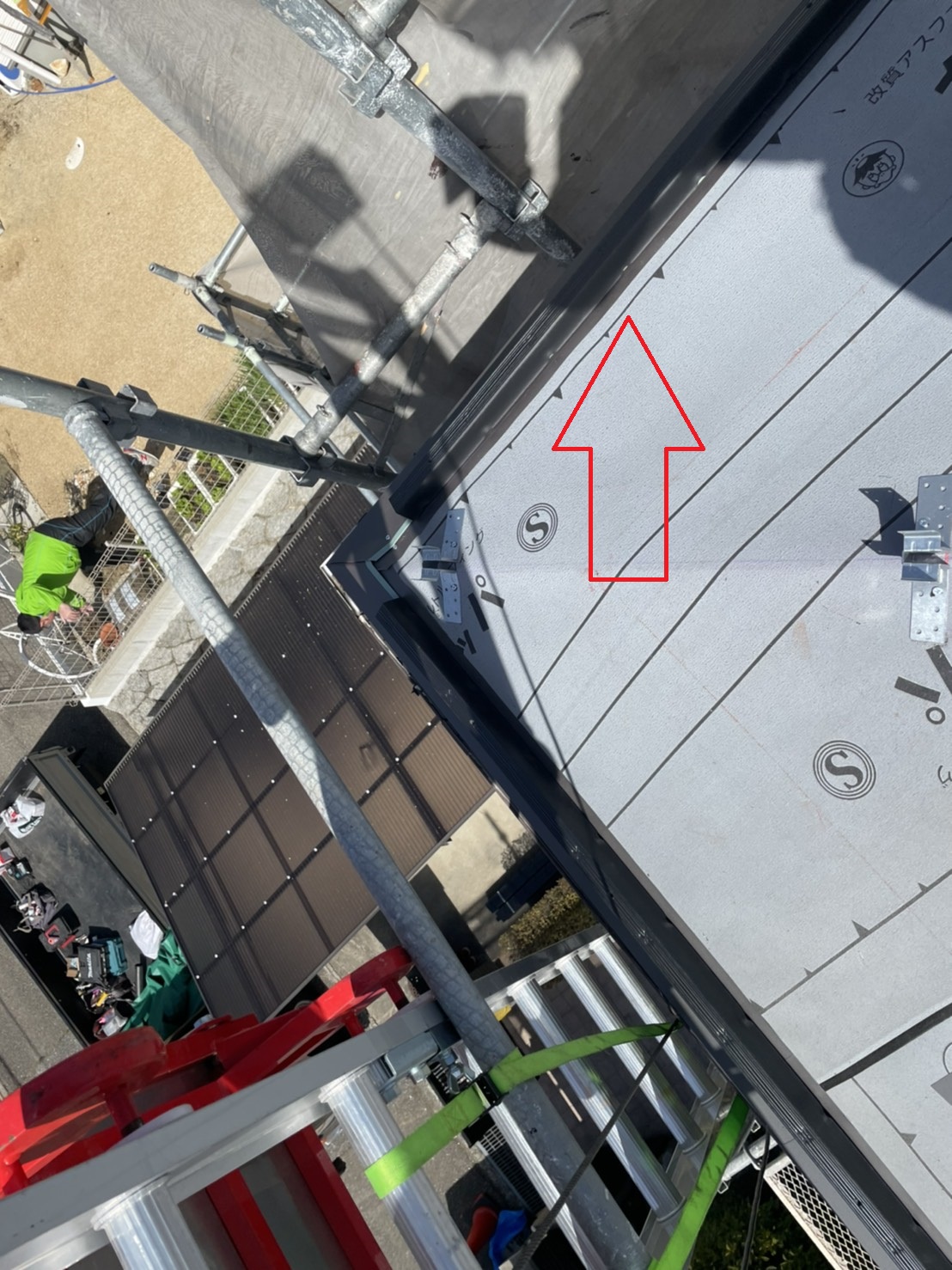 お勧め屋根材ルーガに使用した軒先タフモック