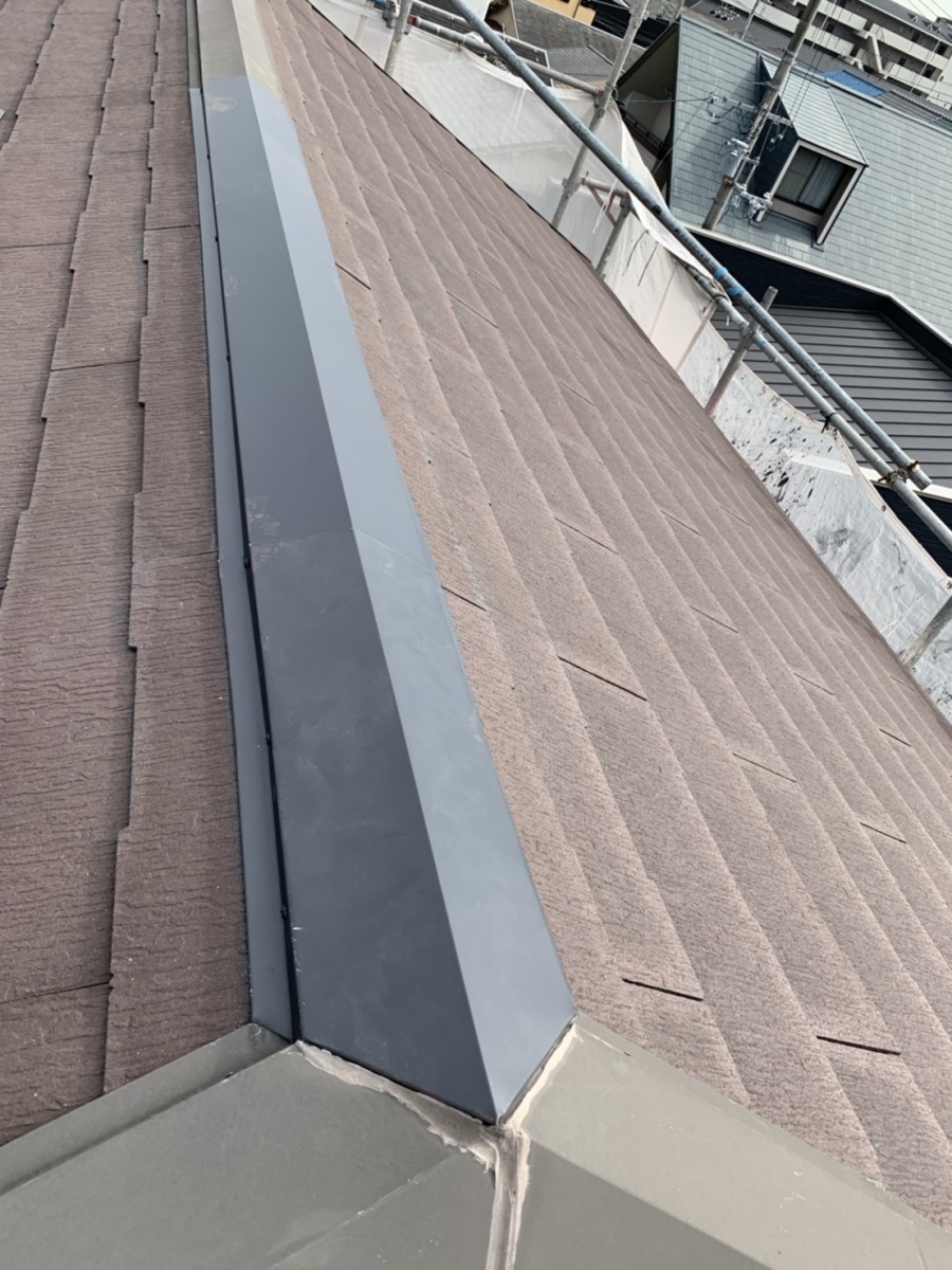 屋根修理完了の様子