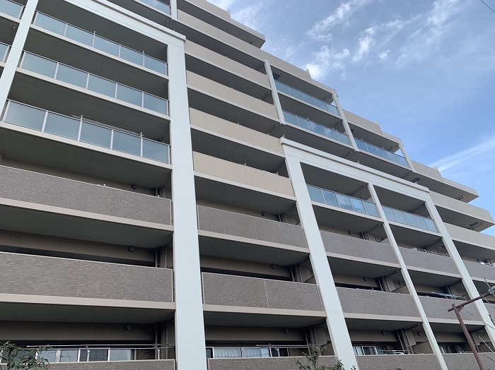 雨漏り補修を行ったマンションの様子