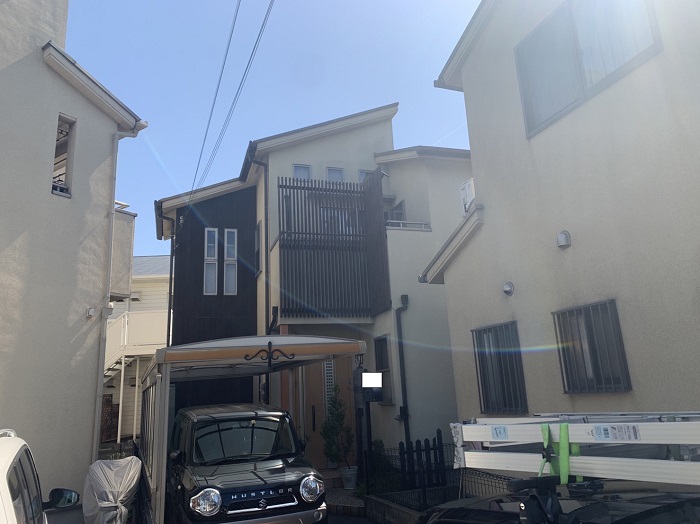 加古川市で屋根工事を行う前の様子