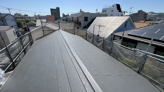 神戸市長田区で屋根葺き替え工事後の様子