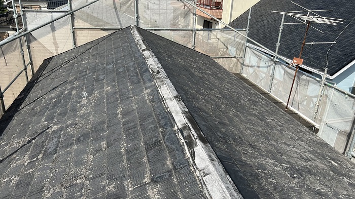 神戸市長田区で屋根葺き替え工事を行う前の様子