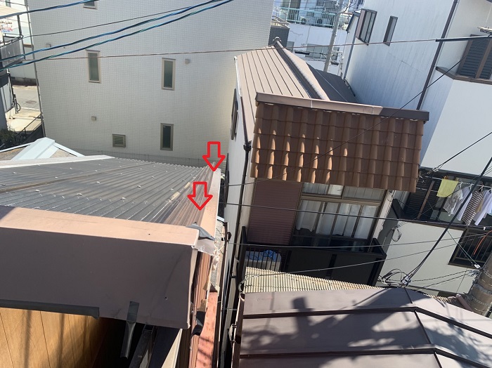 神戸市中央区で屋根修理工事を行う前の様子