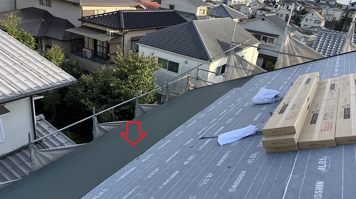 神戸市屋根カバー工事で使用したIG工業スーパーガルテクト