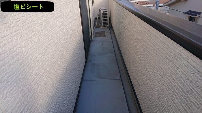 既存のベランダ塩ビシート防水