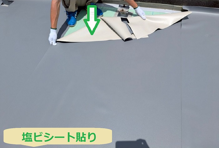 塩ビシート貼り