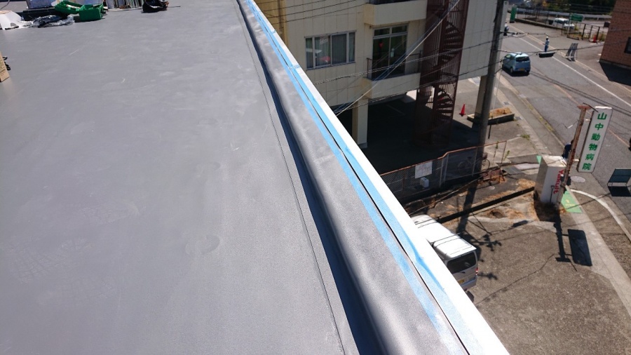 パラペット部の密着工法