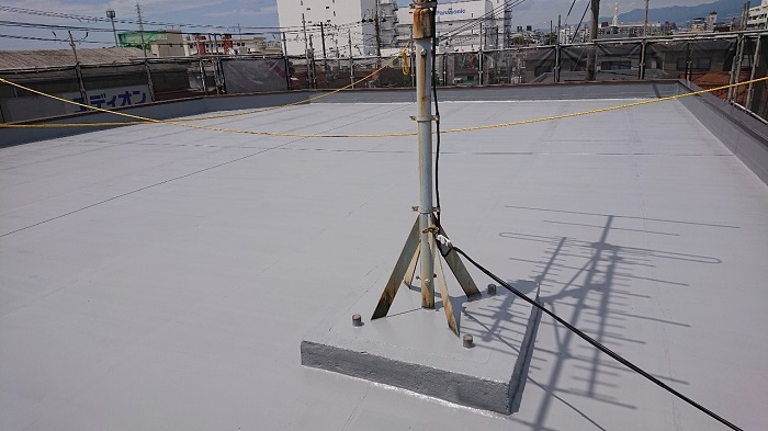 屋上リフォームが完了した様子