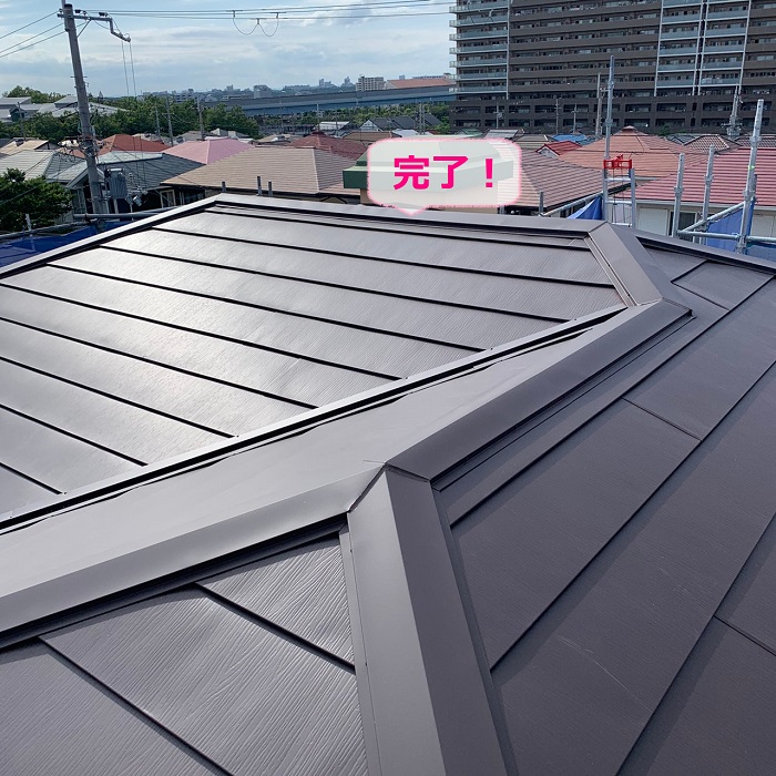 神戸市西区での屋根カバー工事完了