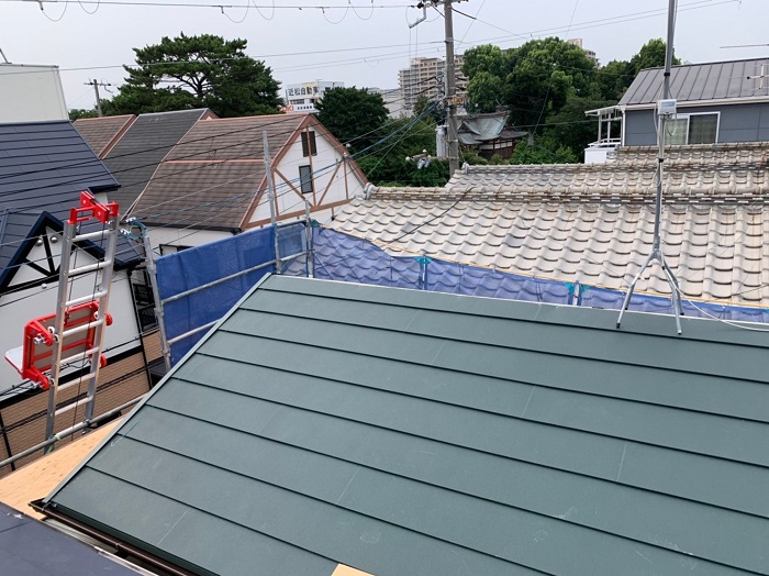 瓦～金属屋根への葺き替えでスーパーガルテクト葺き
